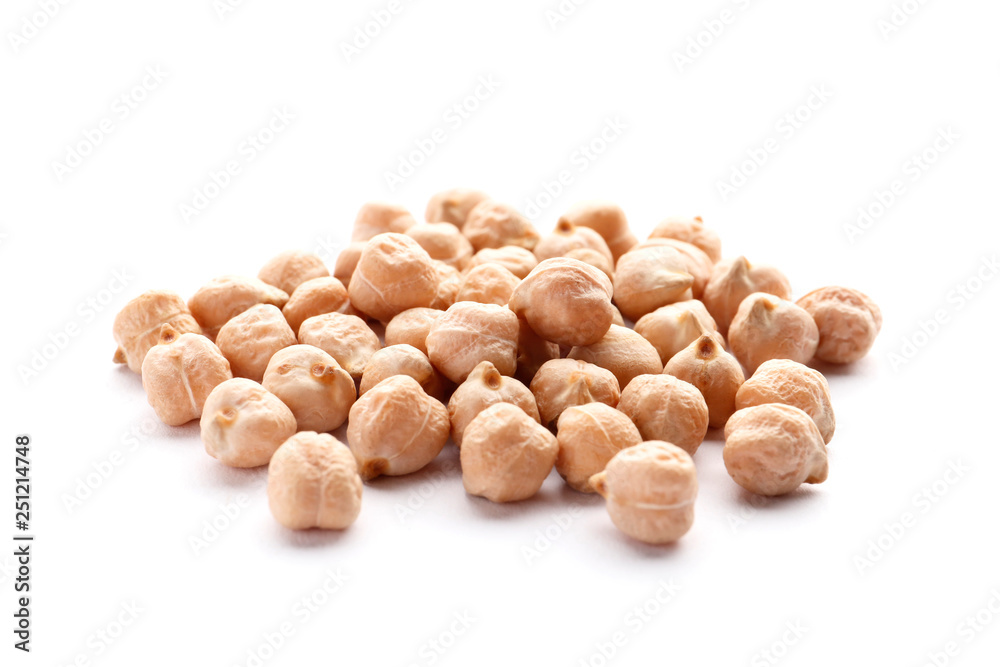 uncooked chickpea isolated on white uncooked chickpea isolated on white