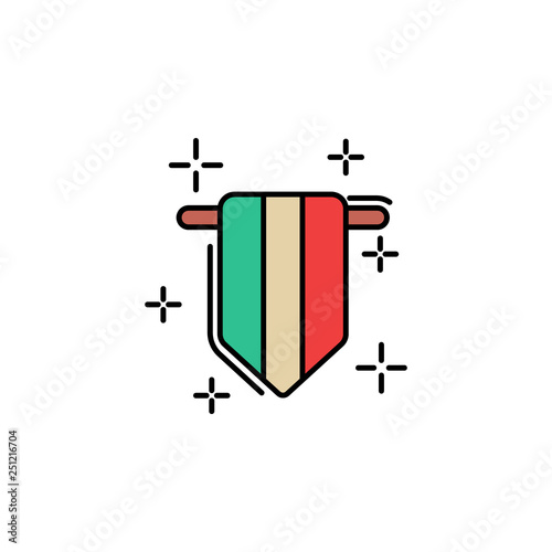 Pennant, Ireland flag icon. Element of color St Patricks day icon. Premium quality graphic design icon. Signs and symbols collection icon for websites, web design, mobile app