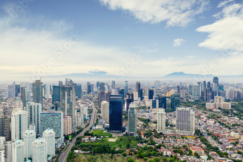 Jakarta city with modern office buildings © Creativa Images