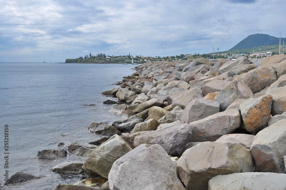 Rocky Waterfront in St. Kitts