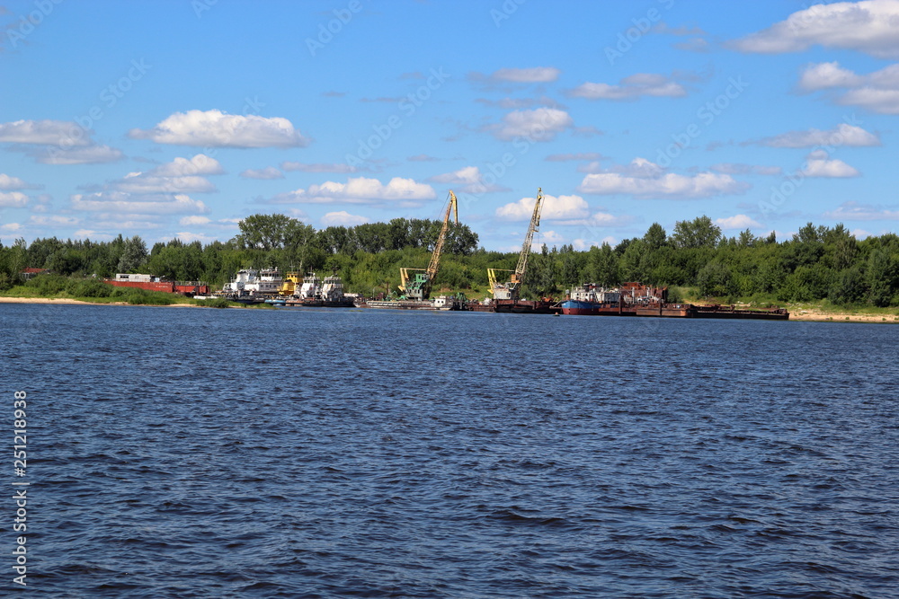 Barge on the river