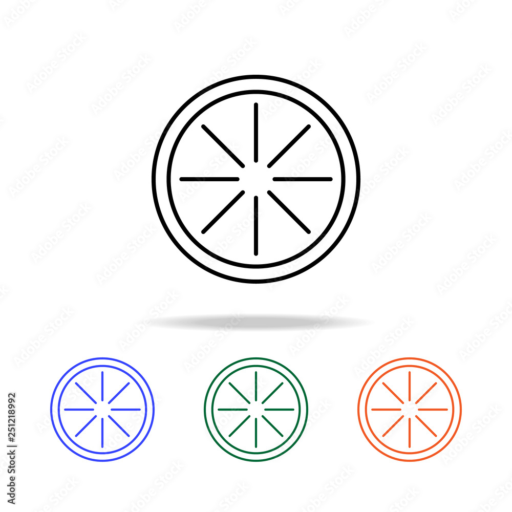 slice of lemon icon. Elements of simple web icon in multi color. Premium quality graphic design icon. Simple icon for websites, web design, mobile app, info graphics