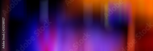 Abstract composition of vertical rays of violet, red, pink, blue on a dark background.