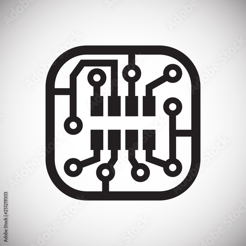 Electronic circuit icon on white background for graphic and web design  Modern simple vector sign. Internet concept. Trendy symbol for website design web button or mobile app