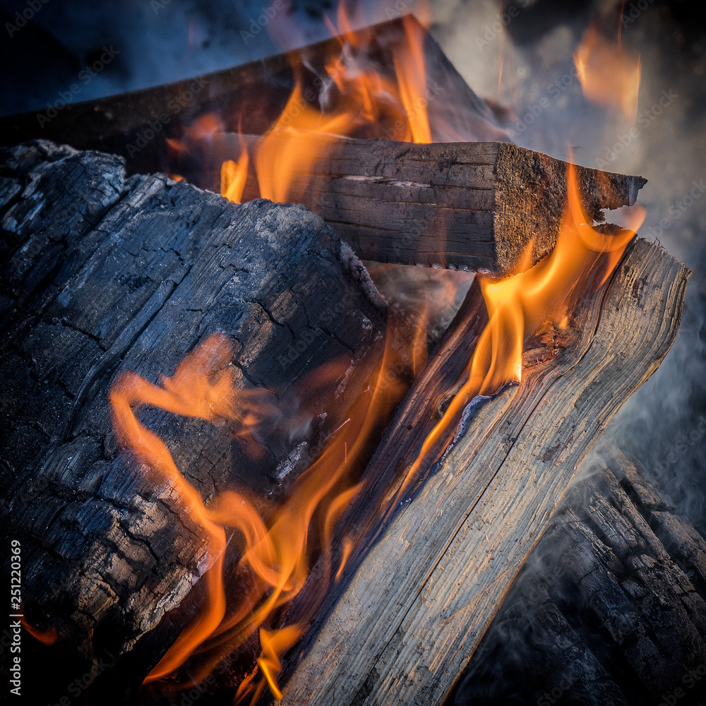 Fototapeta premium fire wood