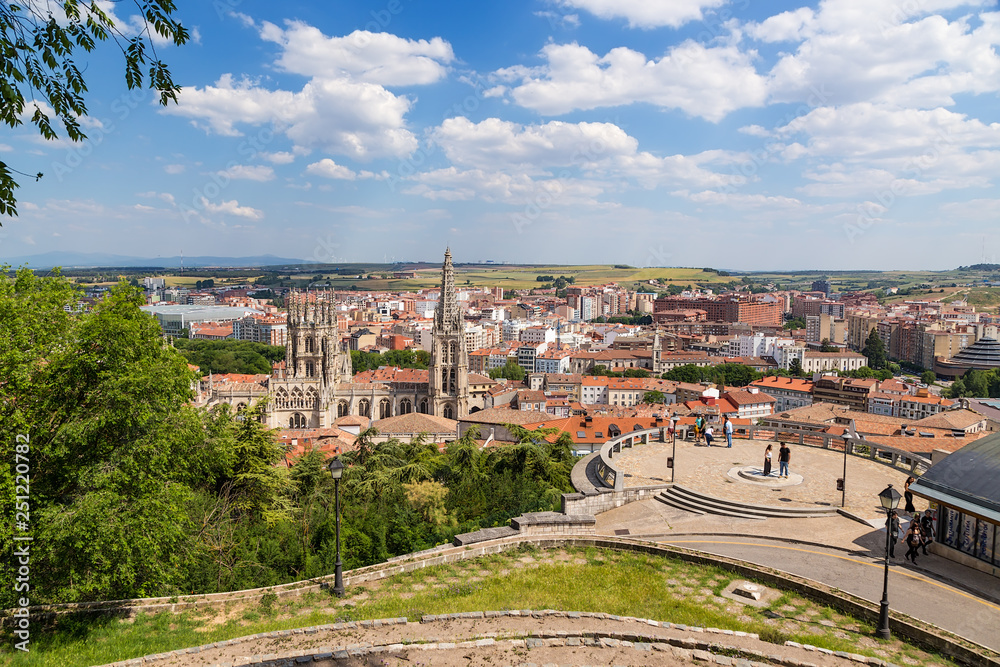 Burgos, Spain. Scenic view of the city and the observation deck
