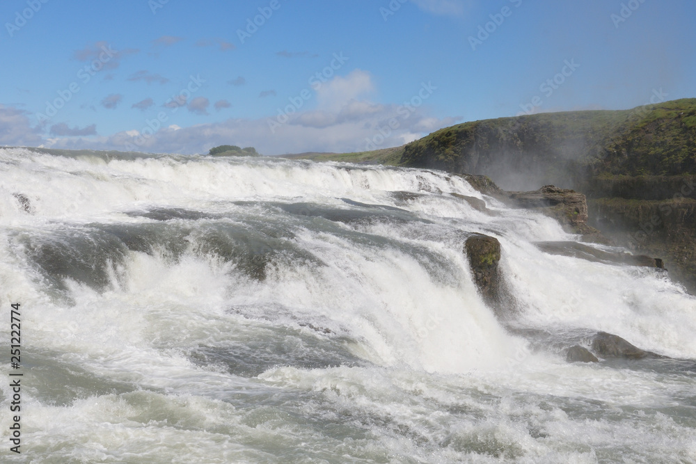 Island; Iceland; Gullfoss; Gullfossen; Wasserfall