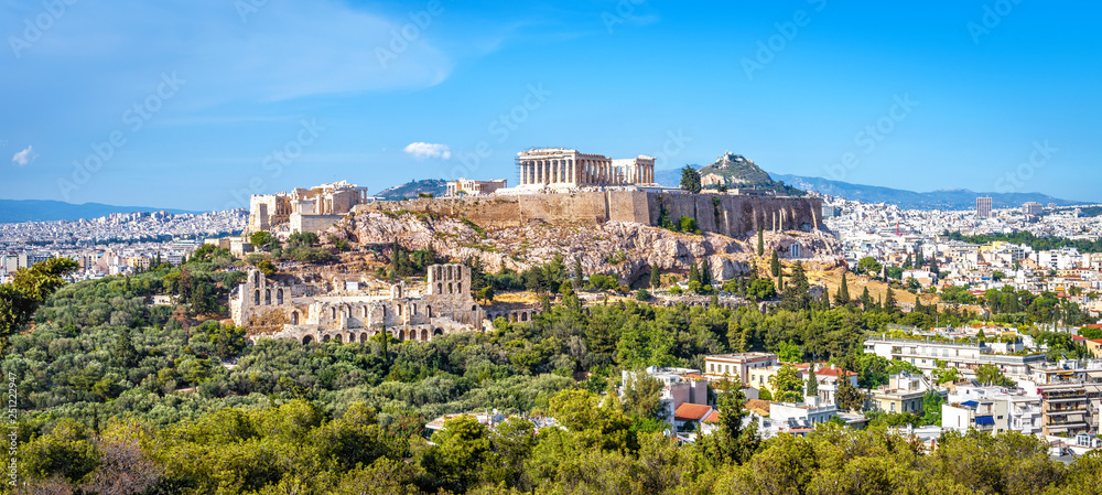 Fototapeta premium Panorama Aten z Akropolem, Grecja