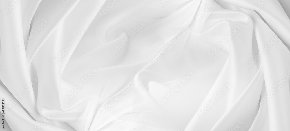 Obraz premium White silk fabric