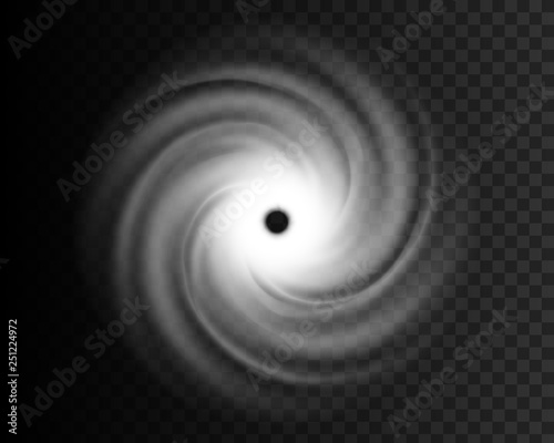 Creative vector illustration of realistic hurricane cyclone wind, tropical typhoon spiral storm, spin vortex isolated on transparent background. Art design tornado. Abstract concept graphic element