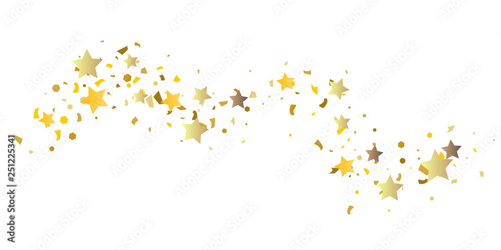 
Golden glitter confetti of stars.