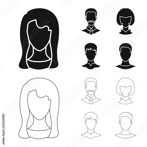 Vector illustration of professional and photo logo. Collection of professional and profile stock vector illustration.