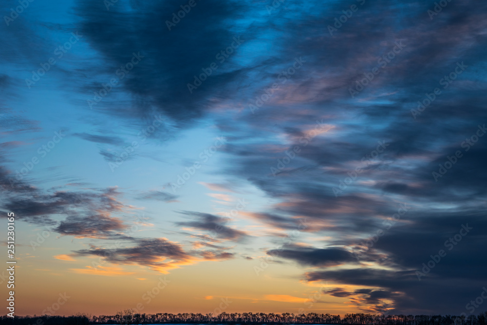 Fototapeta premium Colorful sunset twilight sky
