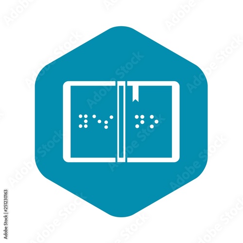 Braille icon in simple style isolated on white background