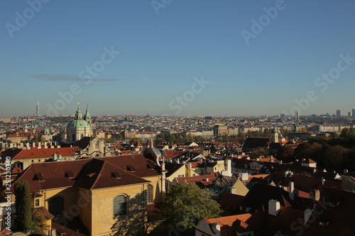 panoramic view of the prague city