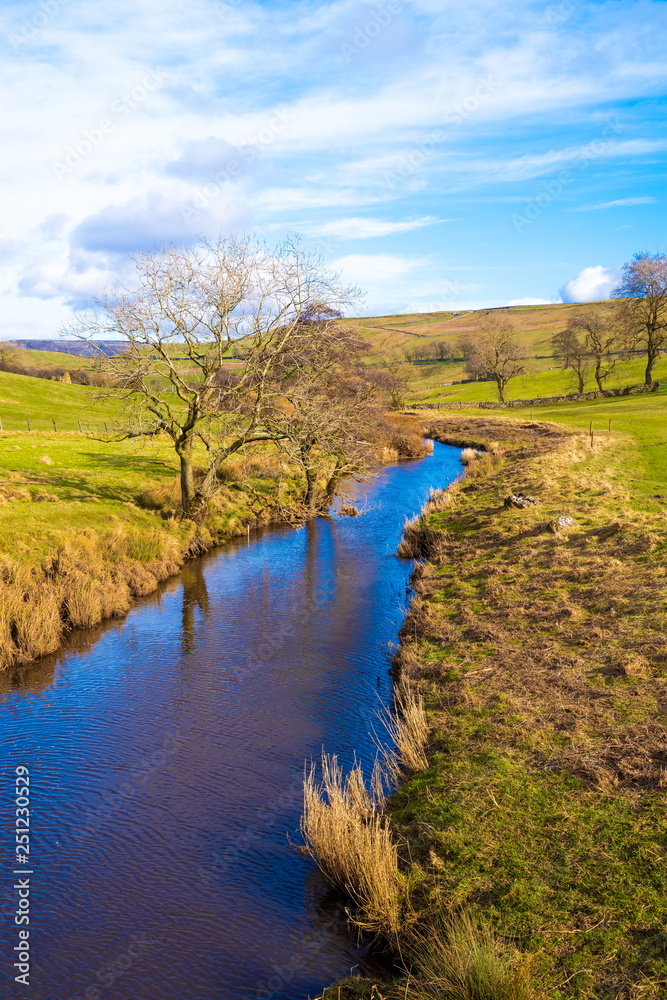 River Bain, Semerwater,  Raydale, North Yorkshire.