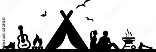 Camping Tent Silhouette