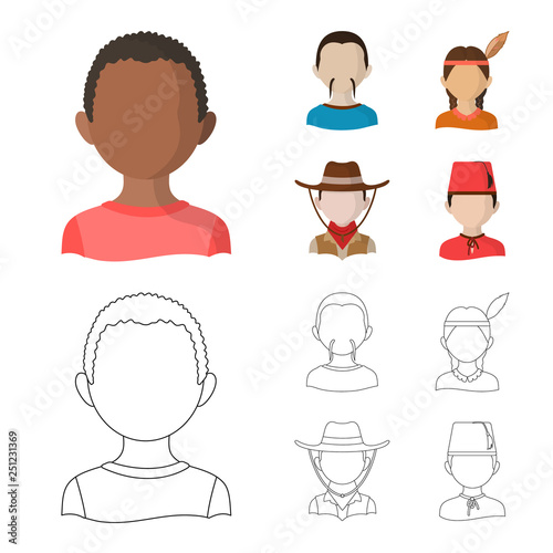 Vector illustration of imitator and resident symbol. Collection of imitator and culture stock symbol for web.