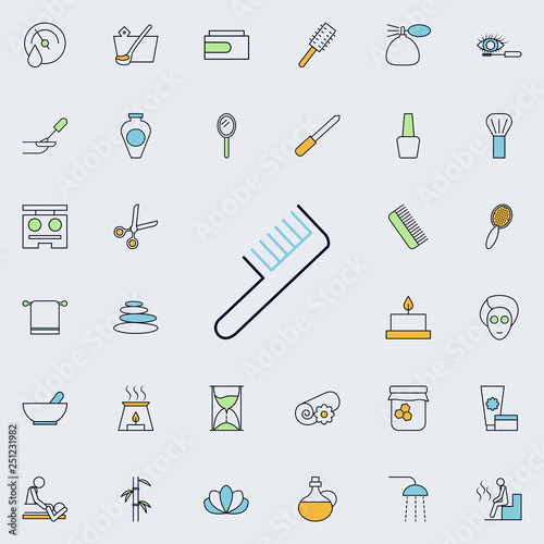 comb outline icon. spa icons universal set for web and mobile