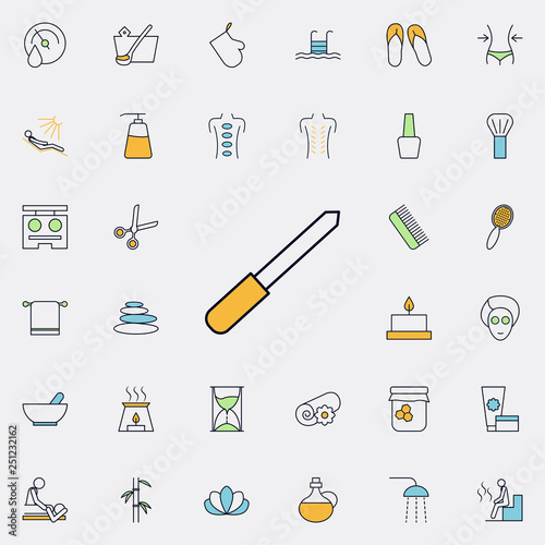 nailfile outline icon. spa icons universal set for web and mobile