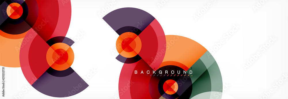 Minimal geometric circles and triangles abstract background, techno modern design, poster template Minimal geometric circles and triangles abstract background, techno modern design, poster template