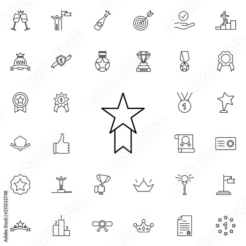 star medal icon. Succes and awards icons universal set for web and mobile