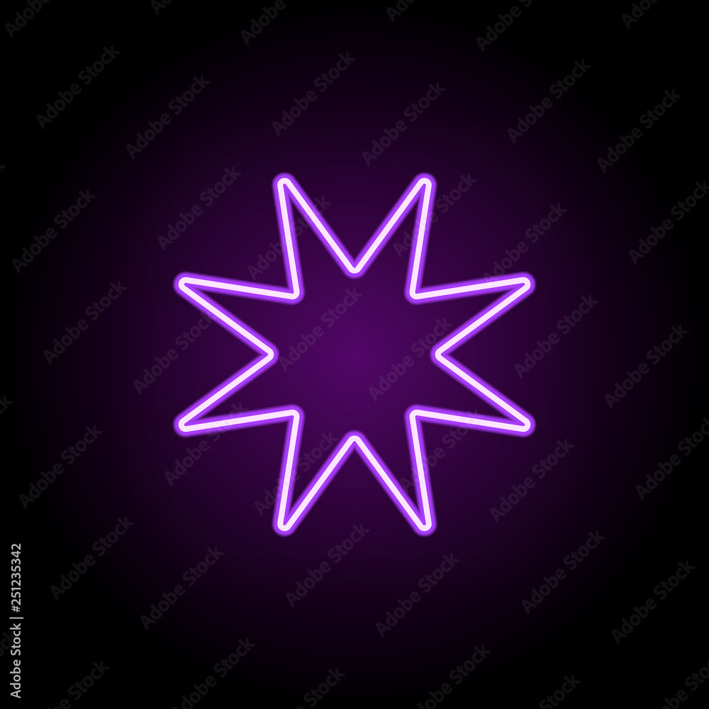 eight-pointed star line icon. Elements of Stars in neon style icons. Simple icon for websites, web design, mobile app, info graphics eight-pointed star line icon. Elements of Stars in neon style icons. Simple icon for websites, web design, mobile app, info graphics