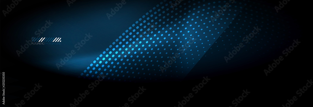 Glowing abstract wave on dark, shiny motion, Christmas and New Year magic space light. Techno abstract background Glowing abstract wave on dark, shiny motion, Christmas and New Year magic space light. Techno abstract background