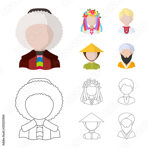 Vector illustration of imitator and resident sign. Collection of imitator and culture vector icon for stock.