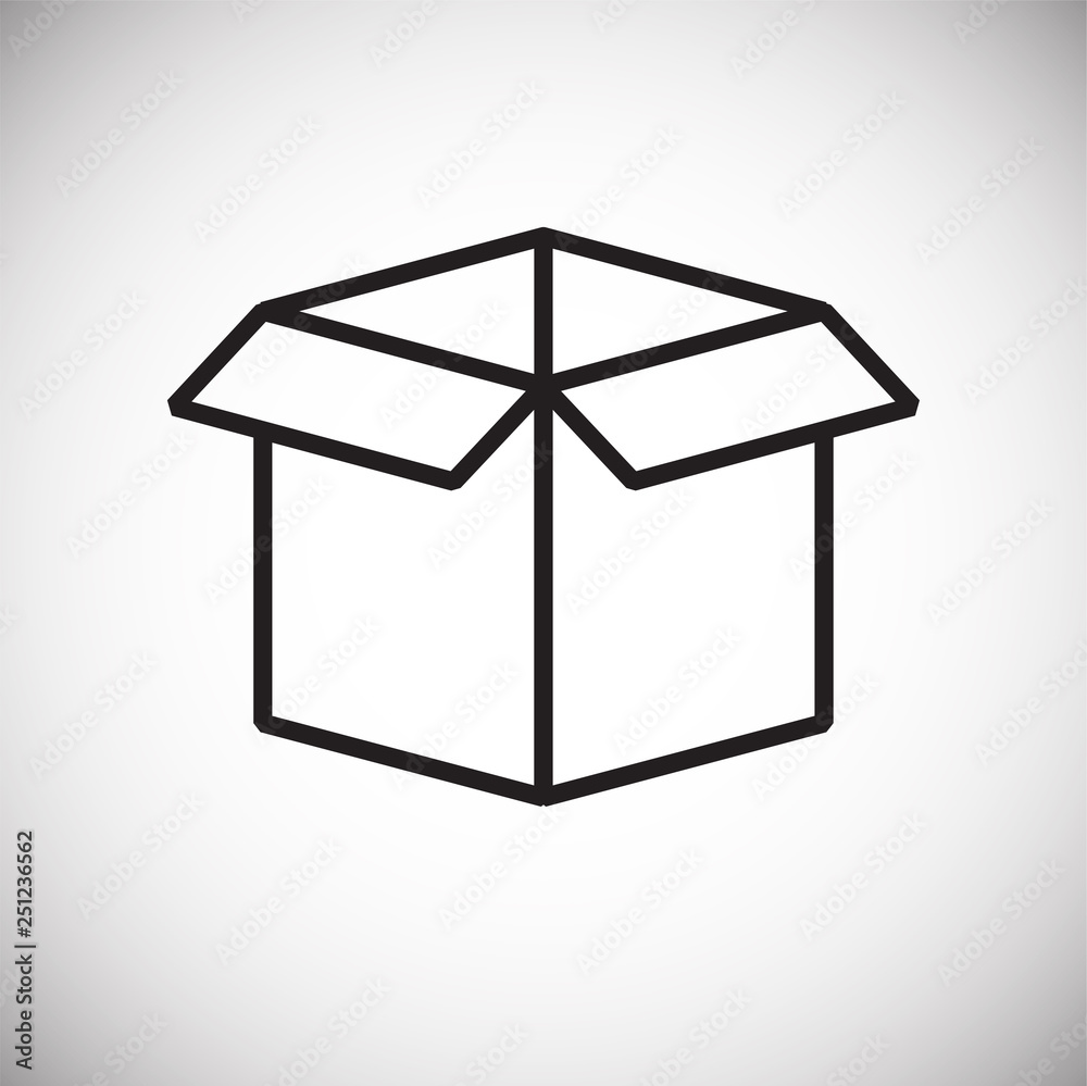 Box line icon on black background for graphic and web design, Modern simple vector sign. Internet concept. Trendy symbol for website design web button or mobile app Box line icon on black background for graphic and web design, Modern simple vector sign. Internet concept. Trendy symbol for website design web button or mobile app