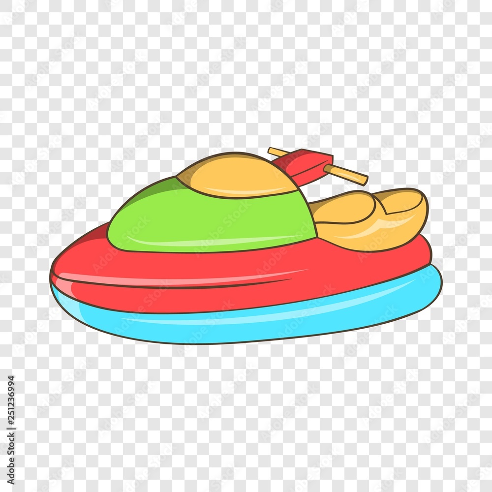 Jet ski icon in cartoon style isolated on background for any web design Jet ski icon in cartoon style isolated on background for any web design