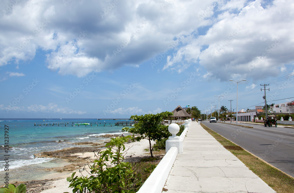 Streets on Cozumel Island