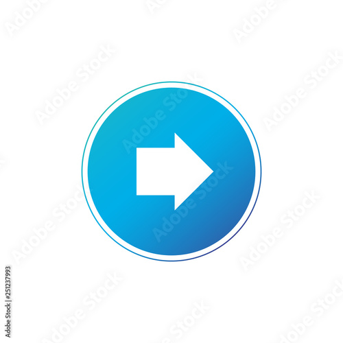 white right rounded arrow with in blue circle icon. Isolated on white. Continue icon. Next sign. East arrow. Vector illustration isolated on white Free Download white right rounded arrow with in blue circle icon. Isolated on white. Continue icon. Next sign. East arrow. Vector illustration isolated on white - GFXLoad