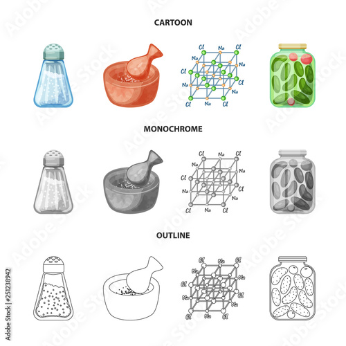 Isolated object of cooking and sea icon. Set of cooking and baking   vector icon for stock.