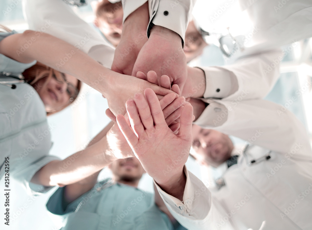 Fototapeta premium close-up of the medical team shows its unity
