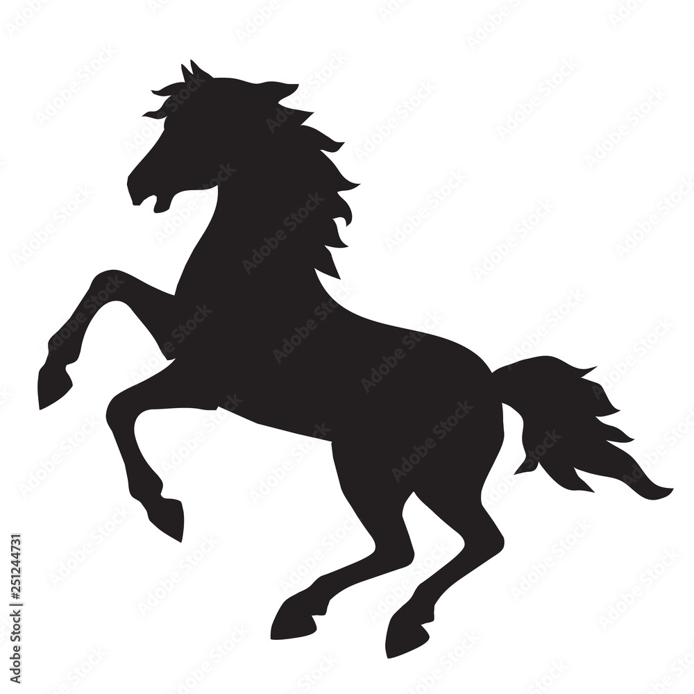 Horse silhouette vector illustration image