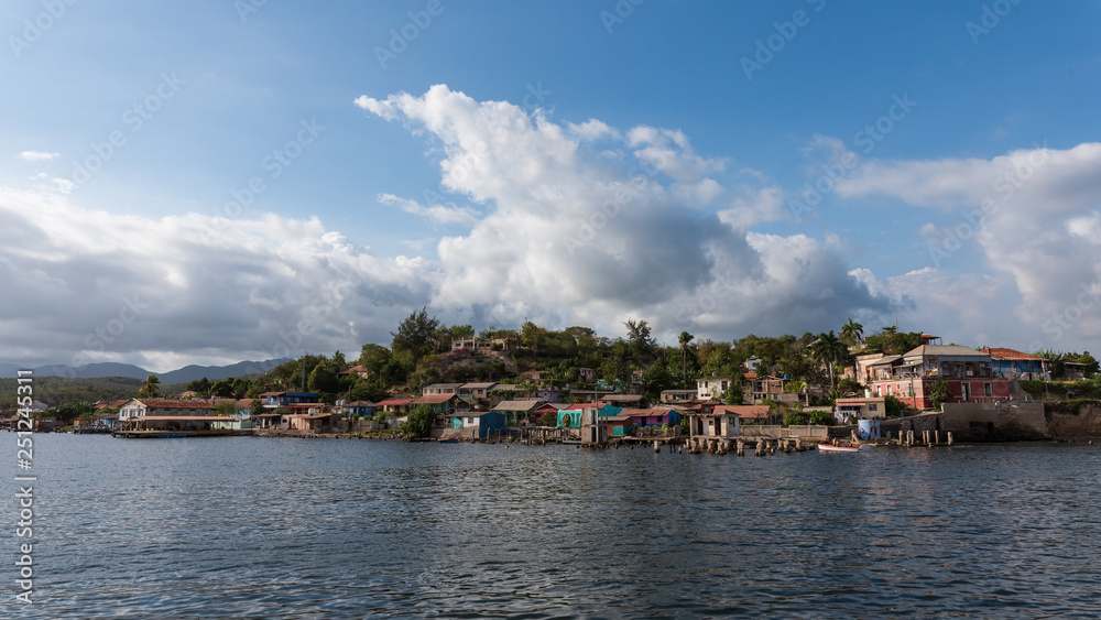 scenic view of the island cayo granma at santiago de cuba