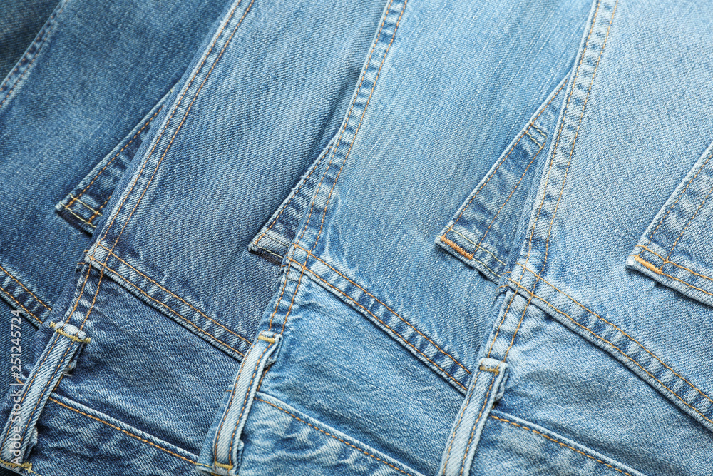 Blue jeans as background, space for text Blue jeans as background, space for text