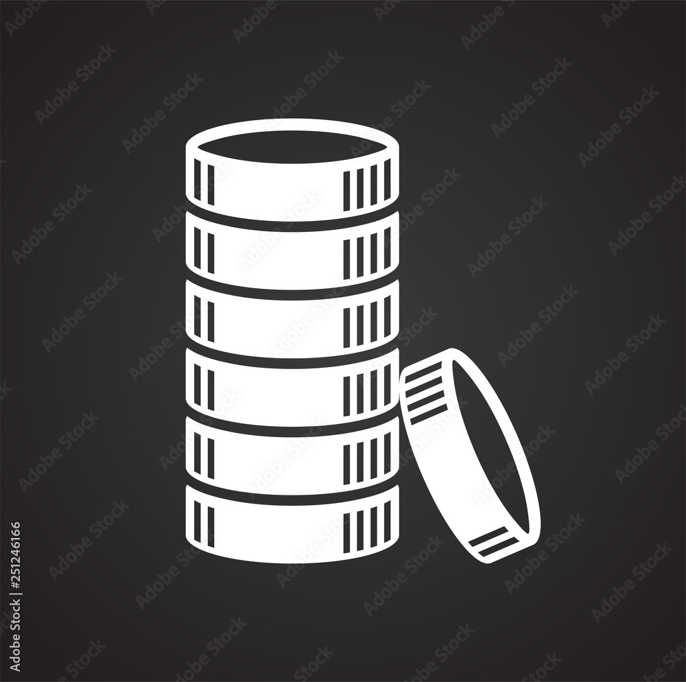 Coin icons set on white background for graphic and web design, Modern simple vector sign. Internet concept. Trendy symbol for website design web button or mobile app Coin icons set on white background for graphic and web design, Modern simple vector sign. Internet concept. Trendy symbol for website design web button or mobile app