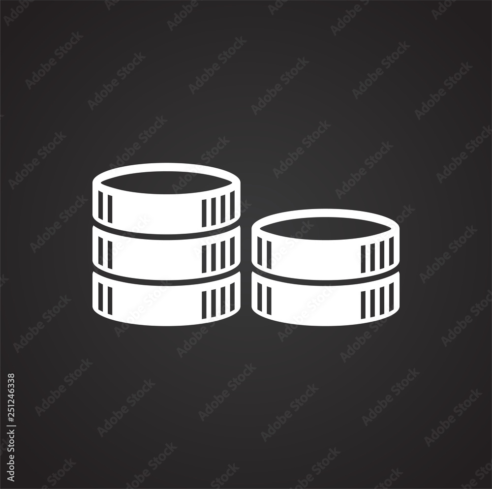 Coin icons set on white background for graphic and web design, Modern simple vector sign. Internet concept. Trendy symbol for website design web button or mobile app Coin icons set on white background for graphic and web design, Modern simple vector sign. Internet concept. Trendy symbol for website design web button or mobile app