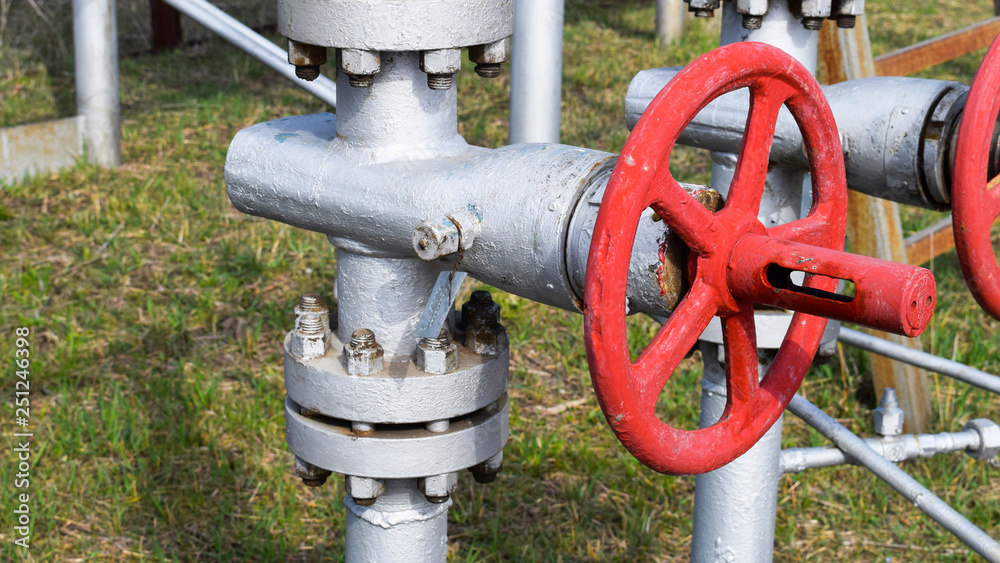 Shut-off valves on the high-pressure well flowing equipment. Oil equipment Shut-off valves on the high-pressure well flowing equipment. Oil equipment