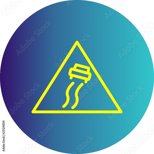 Vector Slippery Road Sign Icon