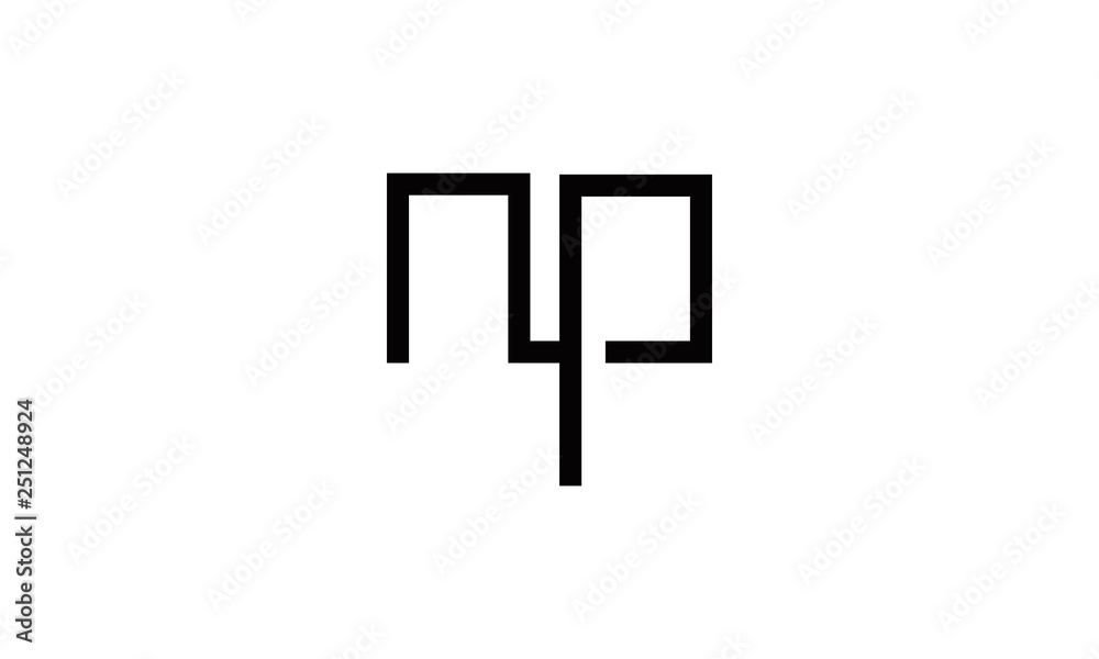 abstract line NP logo