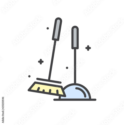 Brush line icon on white background for graphic and web design, Modern simple vector sign. Internet concept. Trendy symbol for website design web button or mobile app