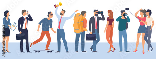 people characters  various activities