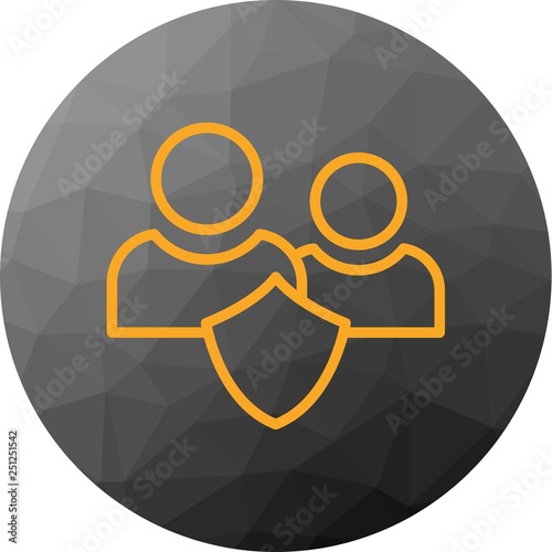  Vector GDPR Security Team Icon