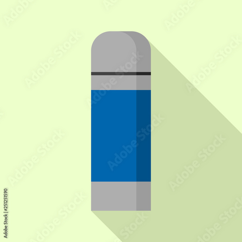 Thermos bottle icon. Flat illustration of thermos bottle vector icon for web design