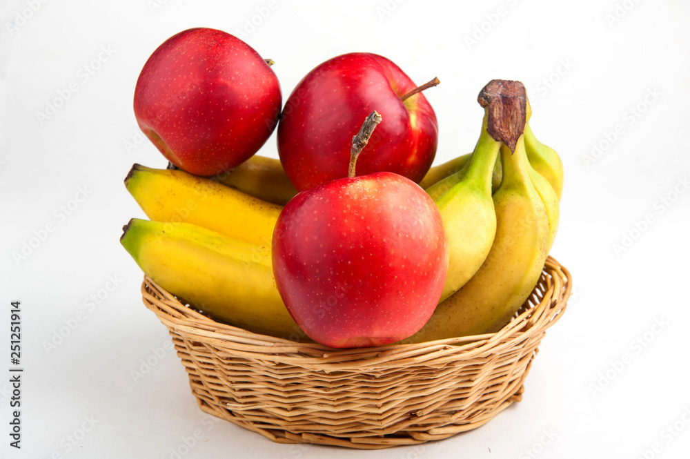 apples close up. bananas close up. fruit assortment apples close up. bananas close up. fruit assortment