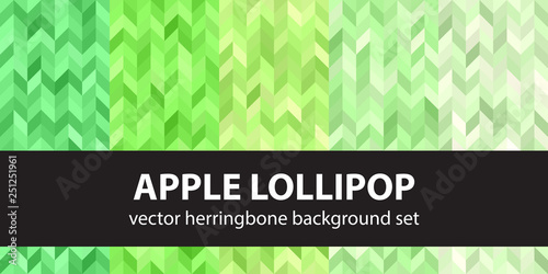 Herringbone pattern set Name. Vector seamless parquet backgrounds