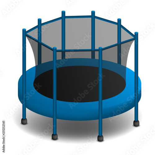 Net trampoline icon. Realistic illustration of net trampoline vector icon for web design isolated on white background